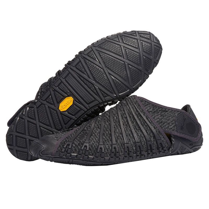 Vibram Furoshiki Low Férfi Cipő - Fekete/Fehér YXVJ192